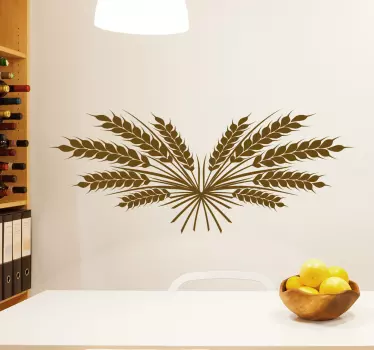 Vinilo flores planta espigas elegante - TenVinilo