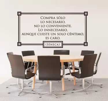 Vinilo frase inspiradora economía - TenVinilo