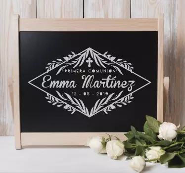 Vinilo pared comunión nombre personalizable - TenVinilo