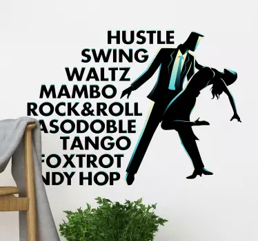 Vinilo pared conceptos bailes de salón - TenVinilo