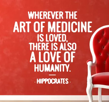 Vinilo frase Hippocrates - TenVinilo