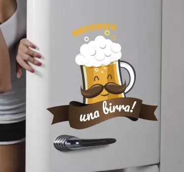 Vinilo cocina necesito una birra - TenVinilo