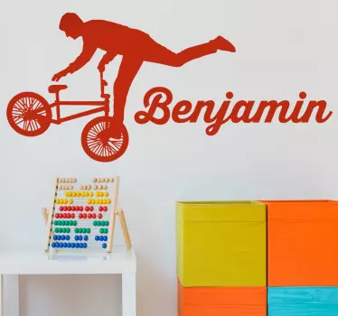 Vinilo freestyle riding personalizable - TenVinilo