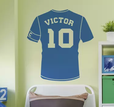 Vinilo fútbol camiseta personalizable - TenVinilo