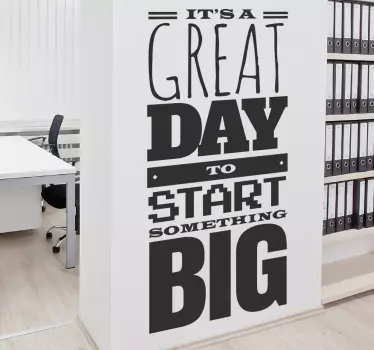 Vinilo great day to start something big - TenVinilo