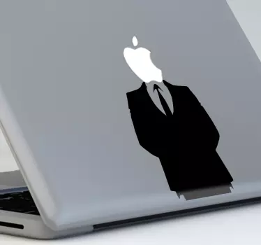 Vinilo hombre manzana para mac - TenVinilo