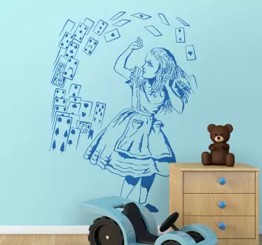 Vinilo ilustración Alicia País Maravillas - TenVinilo