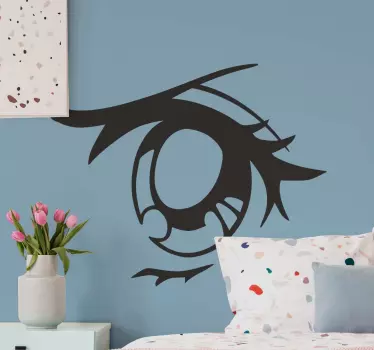 Vinilo ilustración ojo enfadado anime - TenVinilo