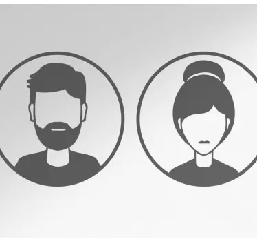 Vinilo ilustraciones de personajes minimalistas - TenVinilo
