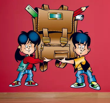 Vinilo infantil de vuelta al cole - TenVinilo