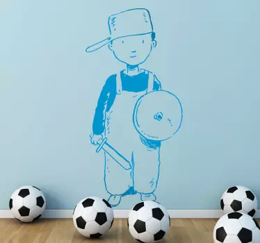 Vinilo infantil disfraz caballero - TenVinilo