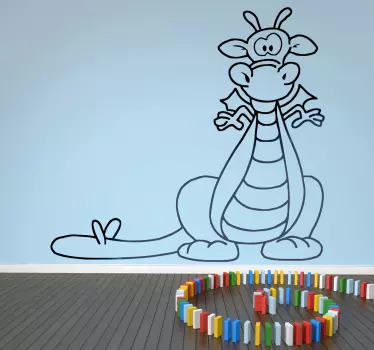 Vinilo infantil dragón divertido - TenVinilo