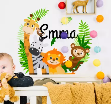 Vinilo infantil jungla animal - TenVinilo