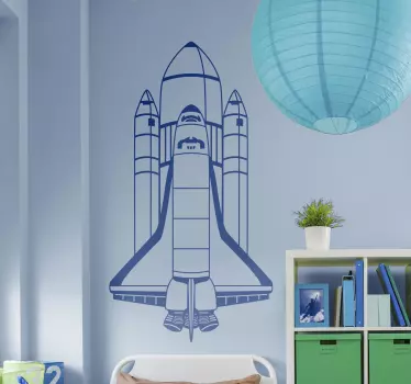 Vinilo infantil cohete espacial monocolor - TenVinilo