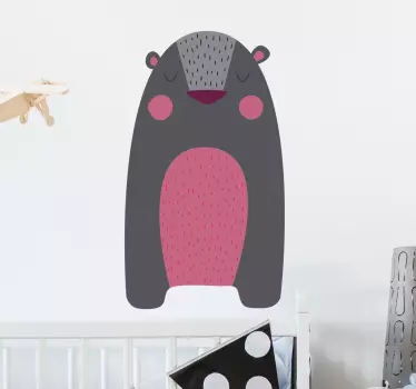 Vinilo infantil oso gris - TenVinilo