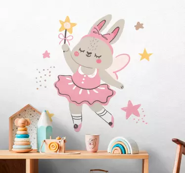 Vinilo infantil conejo bailarín - TenVinilo
