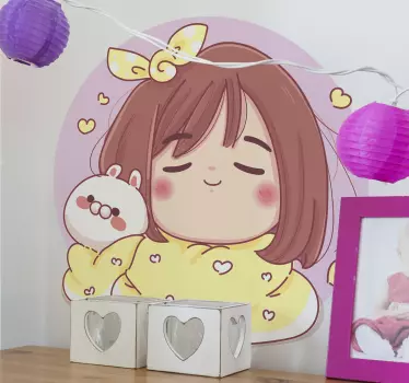 Vinilo infantil para pared diseño de personajes adorables - TenVinilo