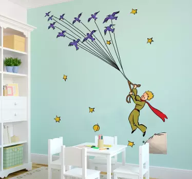 Vinilo infantil principito volando color - TenVinilo