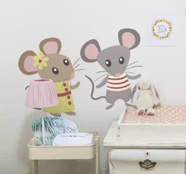 Vinilo infantil ratoncitos - TenVinilo