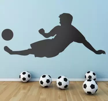 Vinilo infantil silueta futbolista - TenVinilo