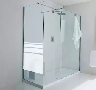 Vinilo mampara baño cabina de ducha moderna - TenVinilo