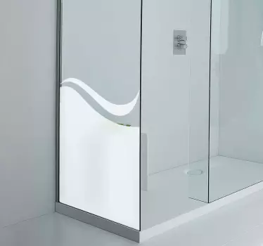 Vinilo mampara baño patrón curvado elegante - TenVinilo