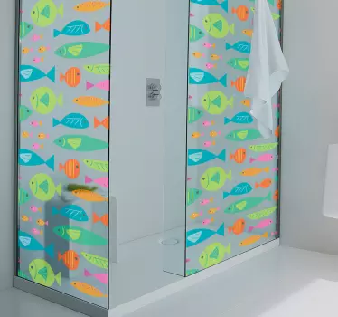 Vinilo mampara peces de colores - TenVinilo