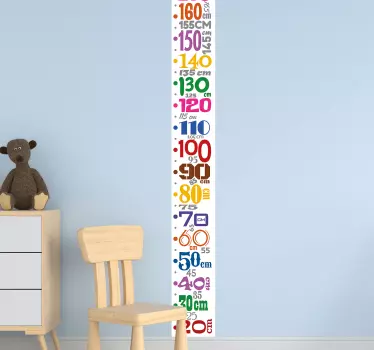 Vinilo medidor infantil Números de medidores para niños - TenVinilo