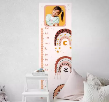 Vinilo medidor infantil tabla de altura personalizada - TenVinilo