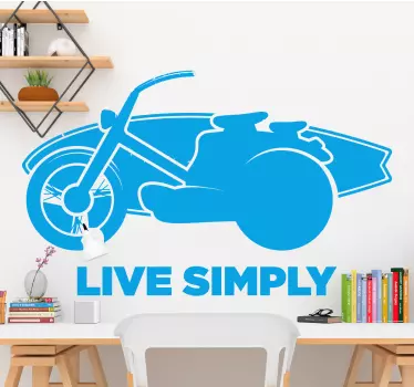 Vinilo motocross vivir con sencillez - TenVinilo