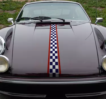 Vinilo coche bandera de racing - TenVinilo