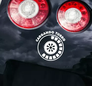 Pegatina para moto cargando turbo - TenVinilo