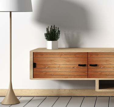 Vinilo mueble madera imitación parquet - TenVinilo