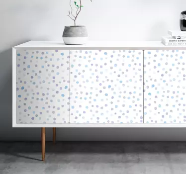 Vinilo mueble Puntos pintados de colores - TenVinilo