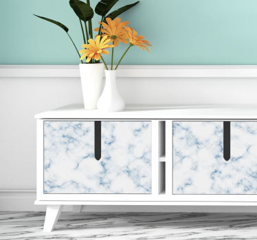 Vinilo muebles textura de mármol azul - TenVinilo