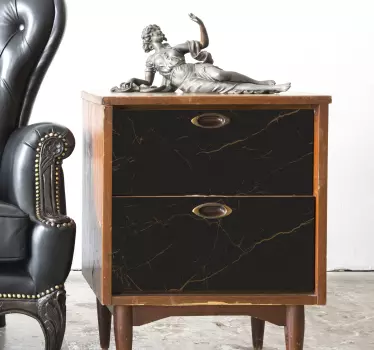 Vinilo mueble textura de mármol marrón - TenVinilo