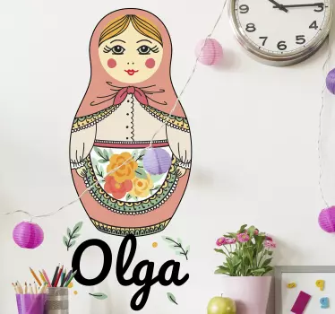 Vinilo muñeca matrioska personalizada - TenVinilo