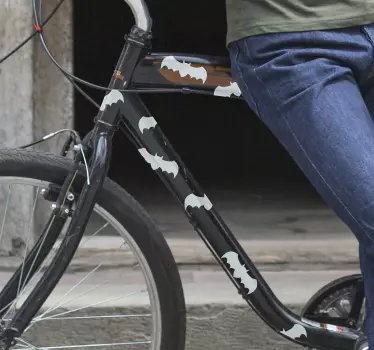 Pegatina Halloween murciélagos para bicicleta - TenVinilo