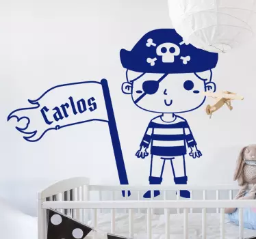 Vinilo náutico pirata personalizable - TenVinilo