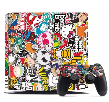Vinilo adhesivo sticker bomb ps4 - TenVinilo
