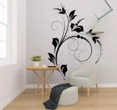 Vinilo ornamental decorativo floral - TenVinilo