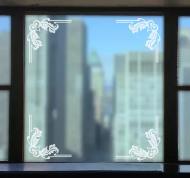 Vinilo ornamental esquinas ventana - TenVinilo