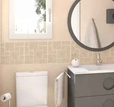 Vinilo para baños azulejos piedra - TenVinilo
