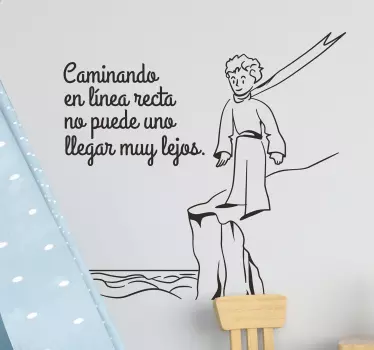 Vinilo para bebés frase cuento El Principito - TenVinilo