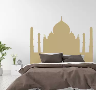 Vinilo cabecero cama silueta Taj Mahal - TenVinilo