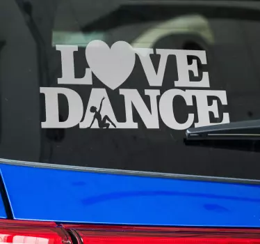 Pegatina para coche amar la danza - TenVinilo
