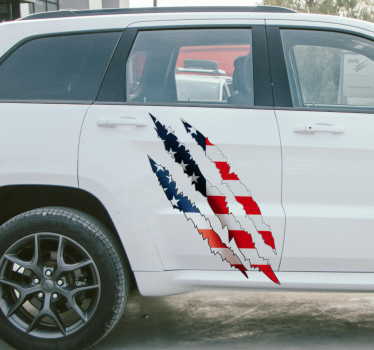 Pegatina para coche bandera de estados unidos - TenVinilo