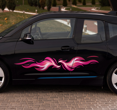 Pegatina para coche conjunto de llamas tribales rosas - TenVinilo