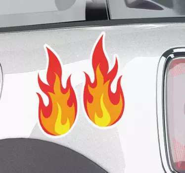 Vinilo para coche Doble fuego - TenVinilo