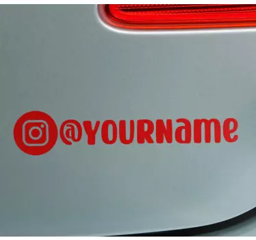 Vinilo para coche Elegante instagram personalizado para coche - TenVinilo